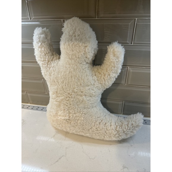 Pottery Barn Ghost Shaped Pillow Black White Halloween Decor 15 in - Picture 3 of 7